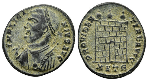 Ancient Roman coin of the Emperor Licinius I minted in Heraclea